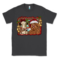 Smoke christmas heifer and highland cow with serape background Classic Tee - RanaPortraitStore