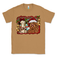 Toasted Coconut christmas heifer and highland cow with serape background Classic Tee - RanaPortraitStore