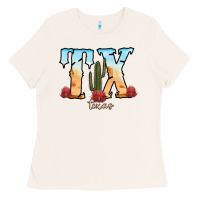 Bone texas cactus Ladies Tee - RanaPortraitStore