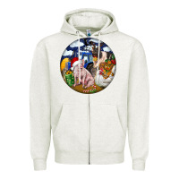 Farm And Pig Zipper Hoodie | Teevron