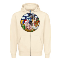 Sandshell Farm And Pig Zipper Hoodie - FaDigitalArtStudio