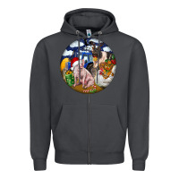 Smoke Farm And Pig Zipper Hoodie - FaDigitalArtStudio