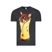 Vintage Black funny chihuahua dog burrito food tee Vintage Tee - artisFamous