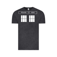 Vintage Black the blue box t shirt doctor doc dalek bbc bow tie tv tenth eleventh wh Vintage Tee - artisFamous