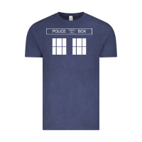 Vintage Denim the blue box t shirt doctor doc dalek bbc bow tie tv tenth eleventh wh Vintage Tee - artisFamous