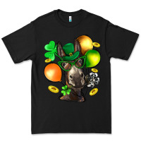 Black St. Patricks Clovers With Donkey Premium Tee - BundleAndBundleShop