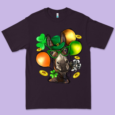 St. Patricks Clovers With Donkey Premium Tee Designed By Bundleandbundleshop