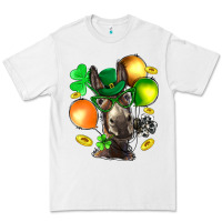 White St. Patricks Clovers With Donkey Premium Tee - BundleAndBundleShop