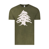 Vintage Olive retro lebanon cedar  lebanese Vintage Tee - artisFamous
