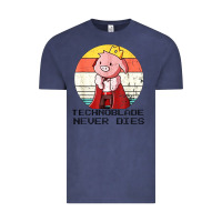 Vintage Denim retro style technoblade merch cosplay Vintage Tee - artisFamous