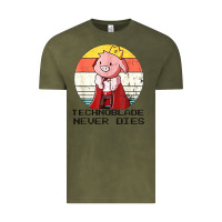 Vintage Olive retro style technoblade merch cosplay Vintage Tee - artisFamous