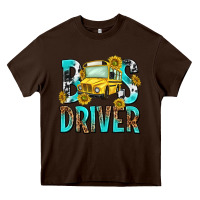 Chocolate Brown bus driver Heavy Core Tee - NancyCooperArtShop
