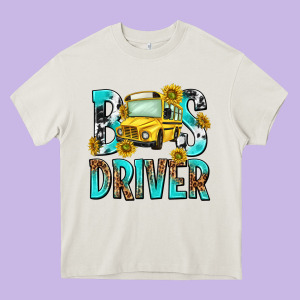 Bus Driver Heavy Core Tee Designed By Nancycooperartshop