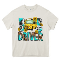 Cream bus driver Heavy Core Tee - NancyCooperArtShop