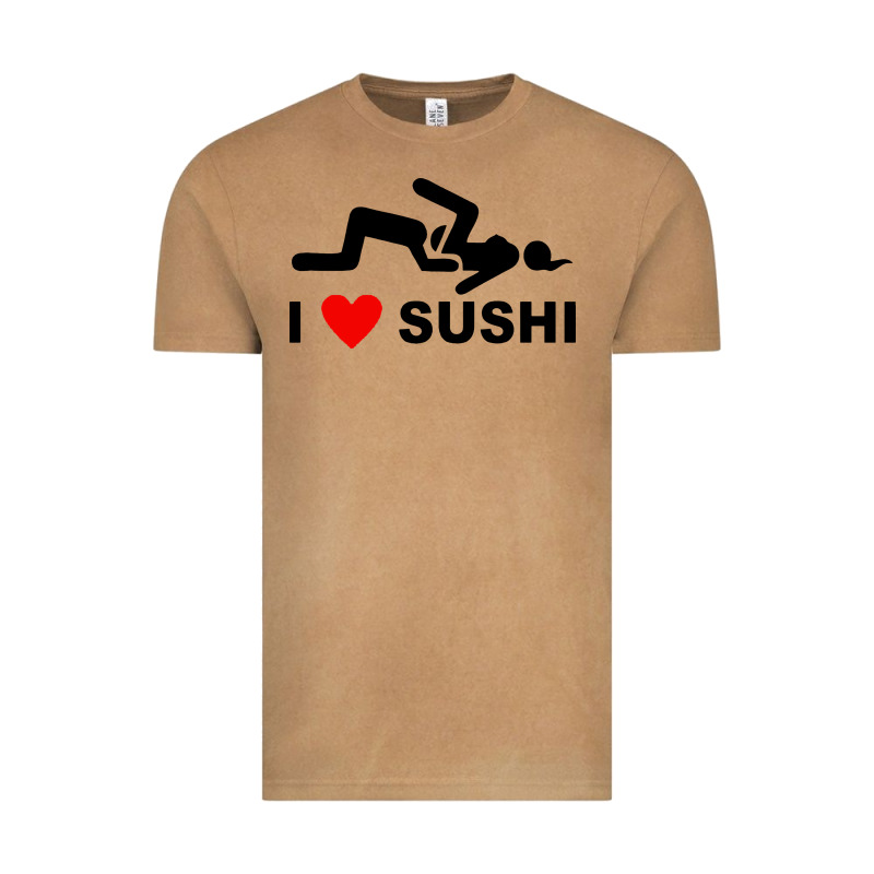 I Love Sushi Funny Vintage Tee by artisFamous | Teevron