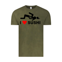 Vintage Olive i love sushi funny Vintage Tee - artisFamous