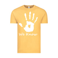 Vintage Mustard skyrim dark brotherhood we know hand novelty kids mens womens t shirt Vintage Tee - artisFamous