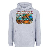 Heather Grey pumpkin farm Heavyweight Hoodie - SublimationCraftShop