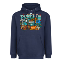 Navy pumpkin farm Heavyweight Hoodie - SublimationCraftShop