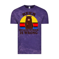 Cloud Purple funny beer because murder is wrong for drinking men lover Vintage Tee - artisFamous