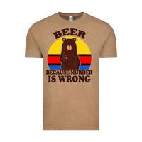Vintage Coffee funny beer because murder is wrong for drinking men lover Vintage Tee - artisFamous
