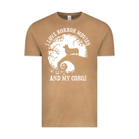 Vintage Camel i love horror movies and my corgi funny corgi Vintage Tee - artisFamous