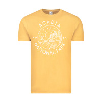Vintage Mustard a.ca.di.a national park 1916 mai.ne bar harbor t sh Vintage Tee - artisFamous