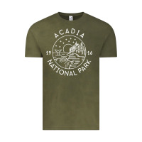 Vintage Olive a.ca.di.a national park 1916 mai.ne bar harbor t sh Vintage Tee - artisFamous