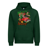 Forest Green home for the holidays louisiana Urban Hoodie - BarkalooDesign