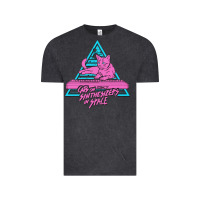 Vintage Black Cats on Synthesizers in Space Vintage Tee - artisFamous