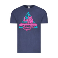 Vintage Denim Cats on Synthesizers in Space Vintage Tee - artisFamous