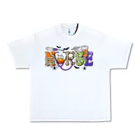 White Halloween Nurse Urban Heavy Tee - texasbilliewilder