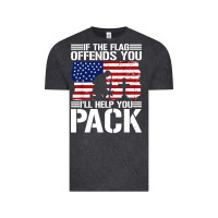Vintage Black if the flag offends you Vintage Tee - artisFamous