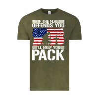 Vintage Olive if the flag offends you Vintage Tee - artisFamous
