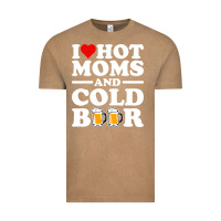 Vintage Coffee i love heart hot moms cold beer funny adult drinking joke Vintage Tee - artisFamous