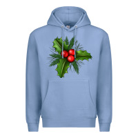 Colony Blue Mistletoe Premium Hoodie - BundleAndBundleShop