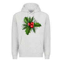 Dove Grey Mistletoe Premium Hoodie - BundleAndBundleShop