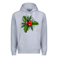 Heather Grey Mistletoe Premium Hoodie - BundleAndBundleShop