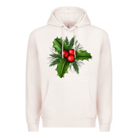 Pale Pink Mistletoe Premium Hoodie - BundleAndBundleShop