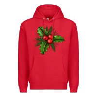 Red Mistletoe Premium Hoodie - BundleAndBundleShop