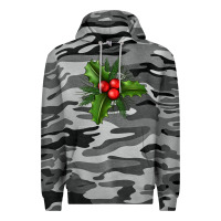 Slate Camo Mistletoe Premium Hoodie - BundleAndBundleShop