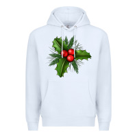 White Mistletoe Premium Hoodie - BundleAndBundleShop