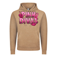 Vintage Coffee Pink Divas Breast Cancer Vintage Hoodie - NancyCooperArtShop