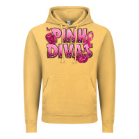 Vintage Mustard Pink Divas Breast Cancer Vintage Hoodie - NancyCooperArtShop