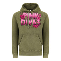 Vintage Olive Pink Divas Breast Cancer Vintage Hoodie - NancyCooperArtShop