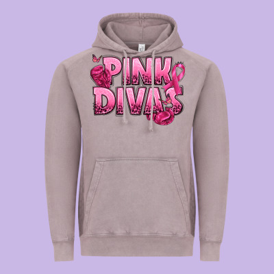 Pink Divas Breast Cancer Vintage Hoodie Designed By Nancycooperartshop