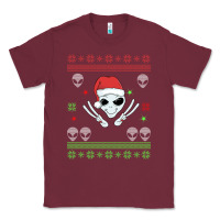 Burgundy alien ugly christmas Classic Tee - Bettercallsaul