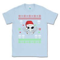 Dusty Blue alien ugly christmas Classic Tee - Bettercallsaul
