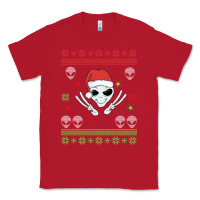 Red alien ugly christmas Classic Tee - Bettercallsaul