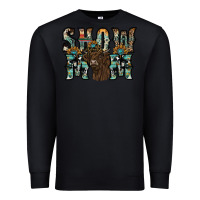 Black show mom highland cow Premium Sweatshirt - SublimationCraftShop